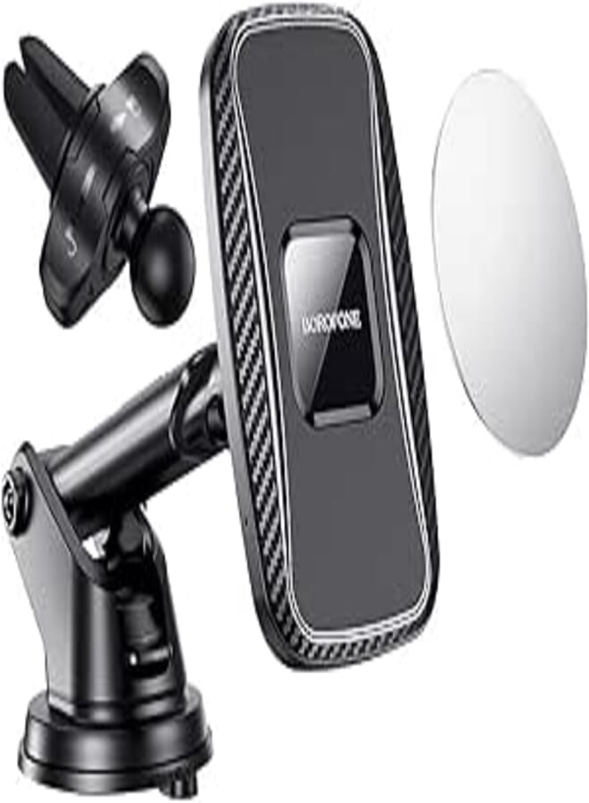 Borofone bh35 magnetic in-car holder wireless charger - black